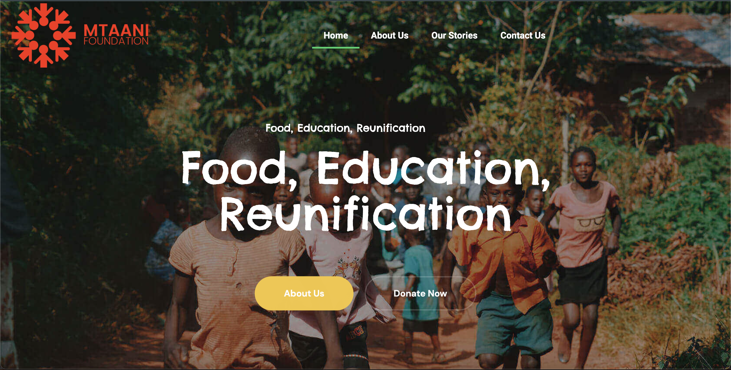 Mtaani Foundation website